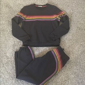 Marine Layer Anytime Rainbow Stripe Sweatsuit